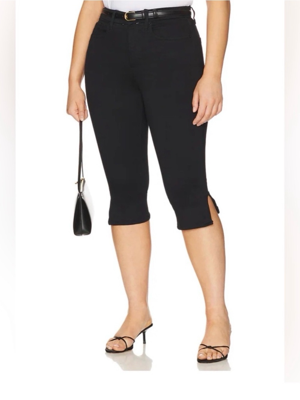 NWT Good American Good Capri - BLACK SIZE 18